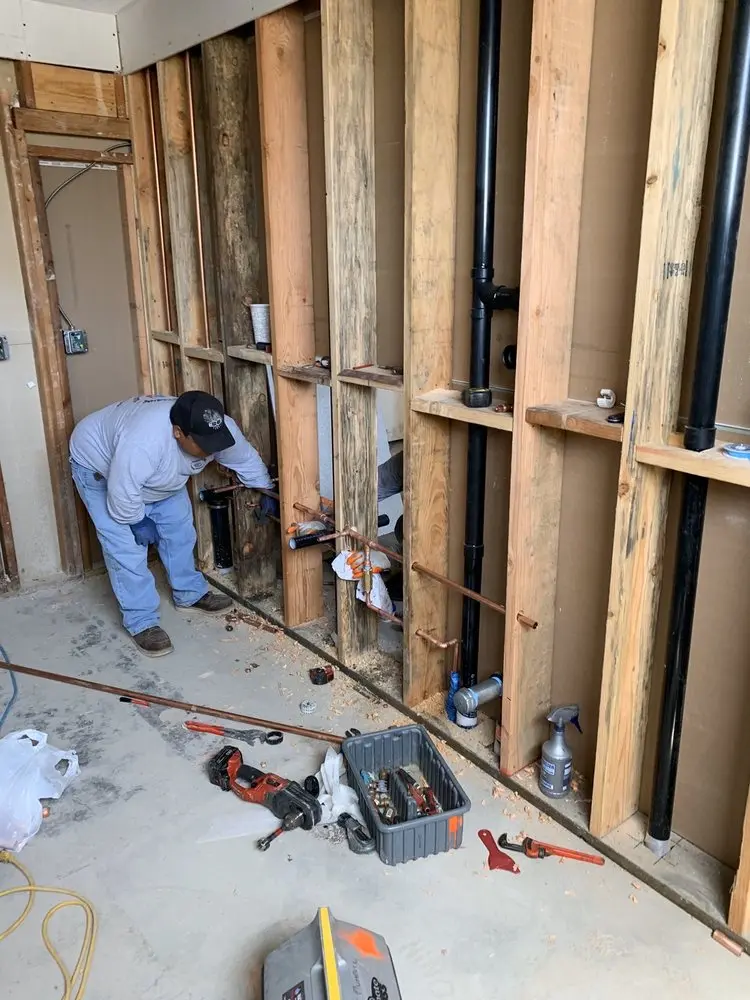 Commercial rough-in plumbing for Gas Line Repair in Calverton
